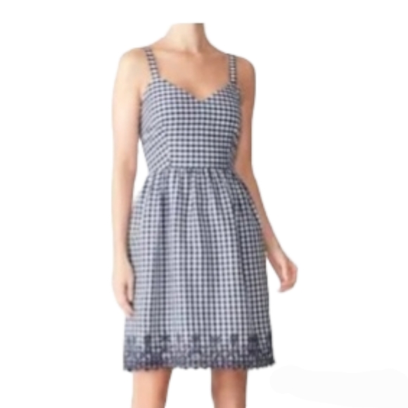 Draper James Gingham Dress- Size 10, Blue & White, Southern Charm & Elegance - Picture 8 of 8